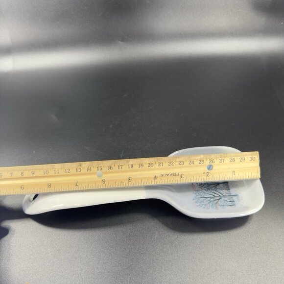 OTAGIRI Spoon Rest Ceramic Resting Plate Dish With Tree Scene Made In Japan VTG - Picture 7 of 13